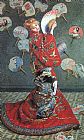 Camille Monet in Japanese Costume by Claude Monet